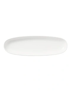 White Basics Oblong Platter 30x9cm in White