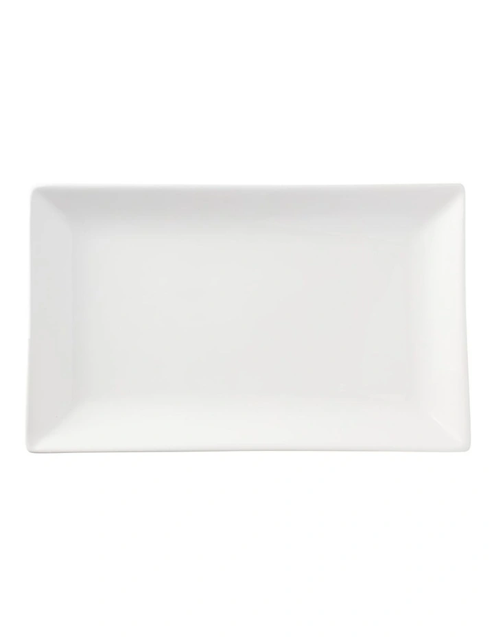Banquet Rectangular Platter 39x24cm Gift Boxed in White image 1