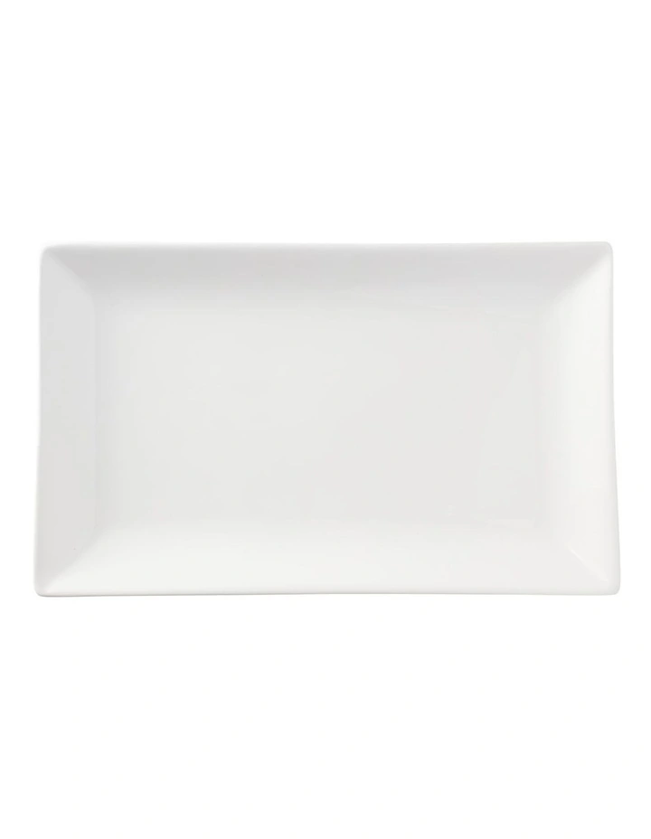 Banquet Rectangular Platter 39x24cm Gift Boxed in White image 1