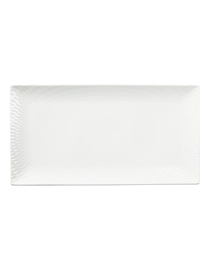 White Basics Diamonds Rectangular Platter 35x19cm in White image 1