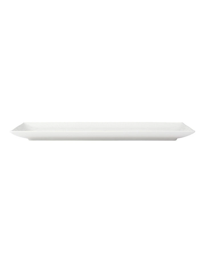 White Basics Diamonds Rectangular Platter 35x19cm in White image 3