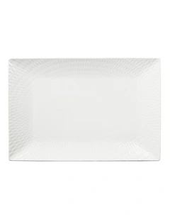 White Basics Diamonds Rectangular Platter 36x25cm in White