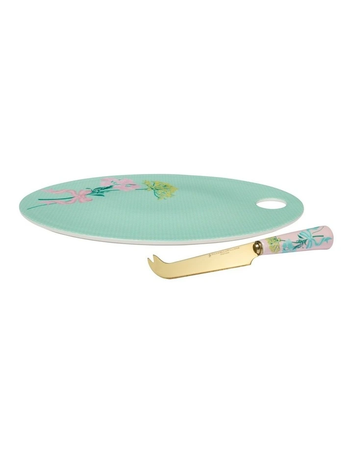 Cherish Cheese Board and Knife Set in Green image 1