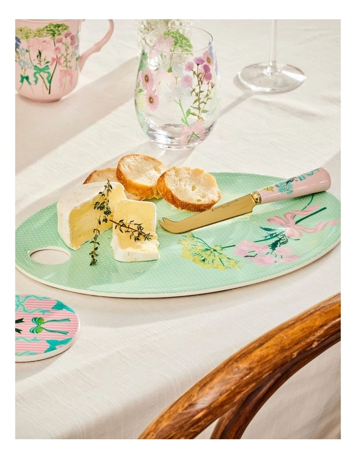 Cherish Cheese Board and Knife Set in Green image 4