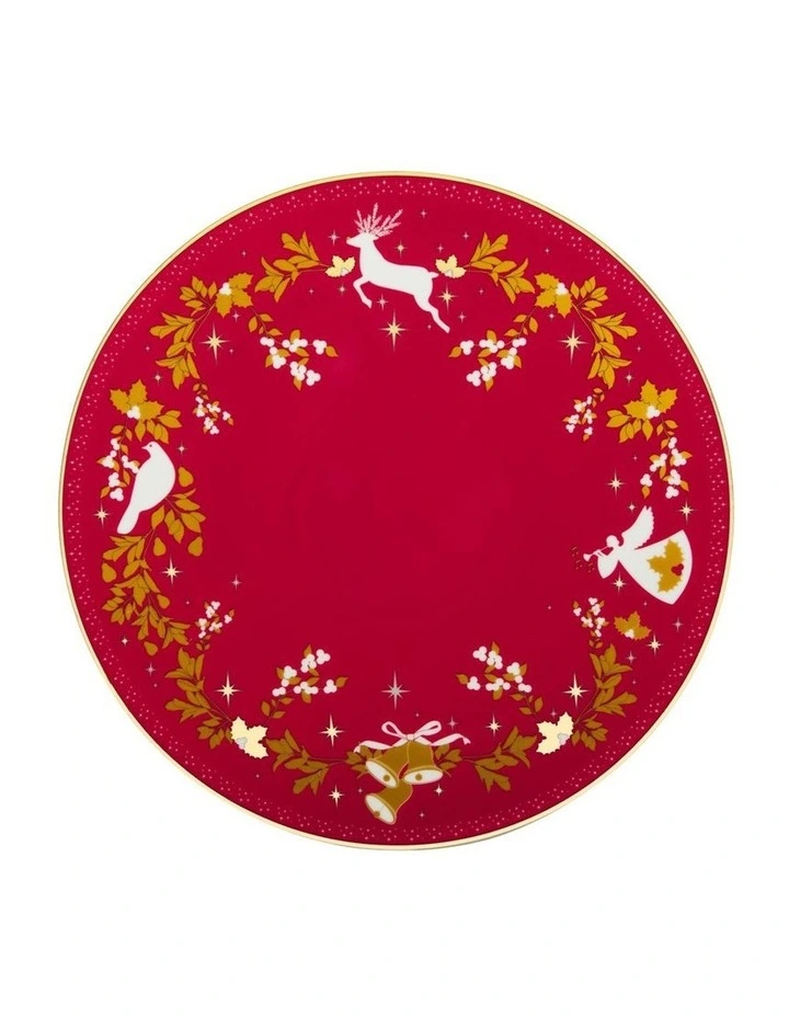 White Christmas 2026 Footed Cake Stand 28cm Gift Boxed image 2