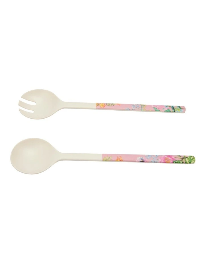 Botanica Melamine Salad Servers Set of 2 in Multi image 2