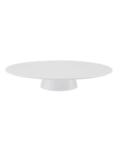 Cashmere Footed Cake Stand 28.5x5.5cm in White