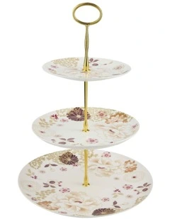 Kimono 3 Tiered Cake Stand in White