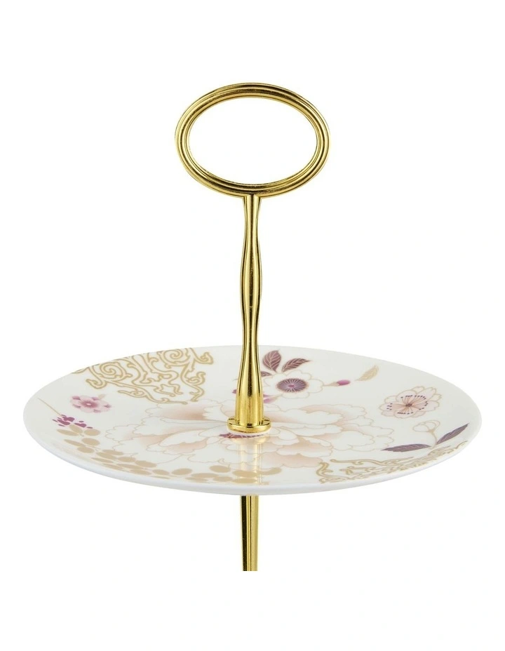 Kimono 3 Tiered Cake Stand in White image 2