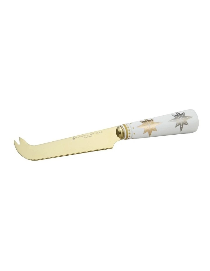Christmas Spreader And Cheese Knife Set in White image 2