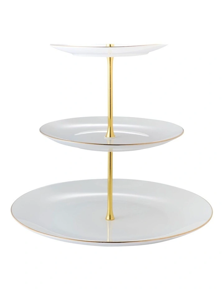 3 Tiered Cake Stand in Gold image 3