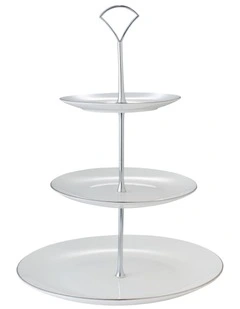 3 Tiered Cake Stand in Platinum
