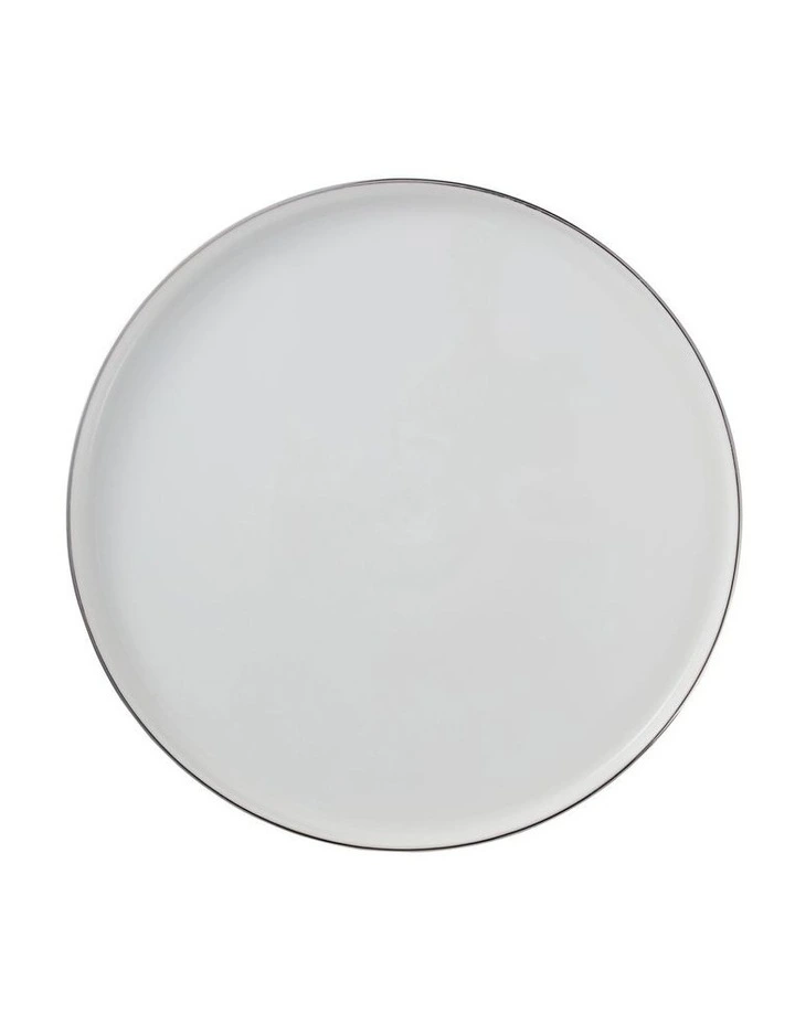 White Platinum Footed Cake Stand 30cm Gift Boxed in Silver image 2