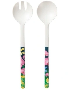 Tropical Twilight Melamine Salad Servers 30cm Set of 2