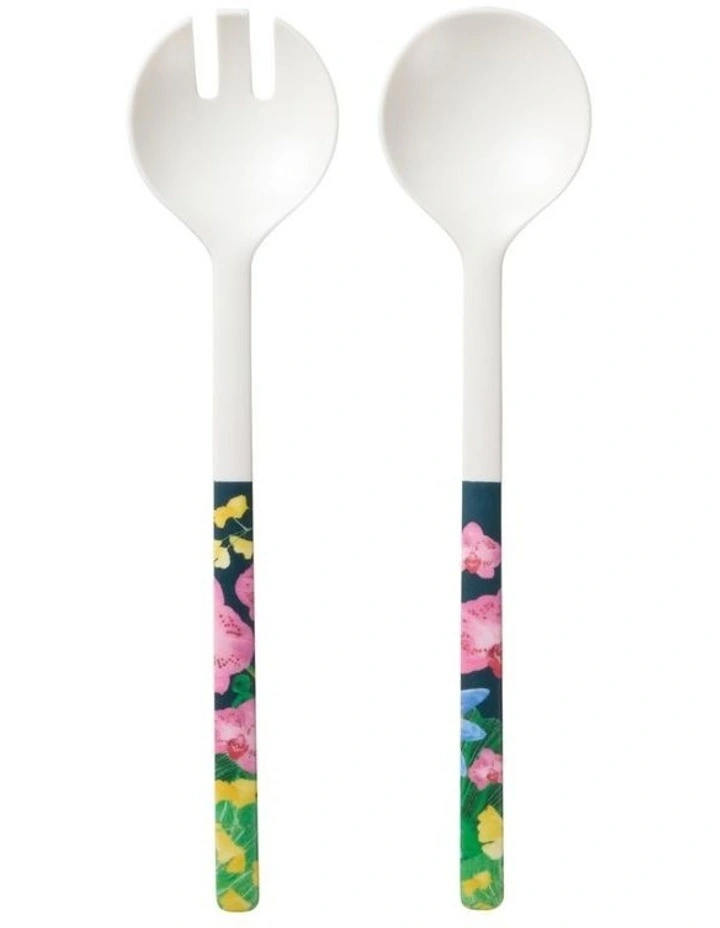 Tropical Twilight Melamine Salad Servers 30cm Set of 2 image 1