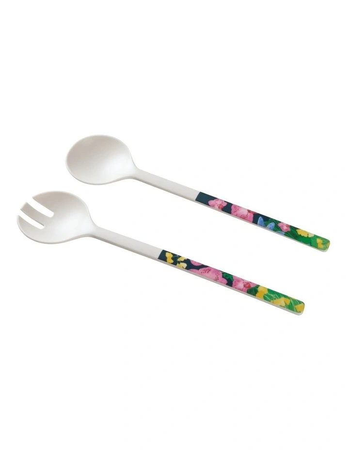 Tropical Twilight Melamine Salad Servers 30cm Set of 2 image 2