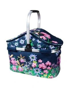 Tropical Twilight Insulated Picnic Carry Basket 40L