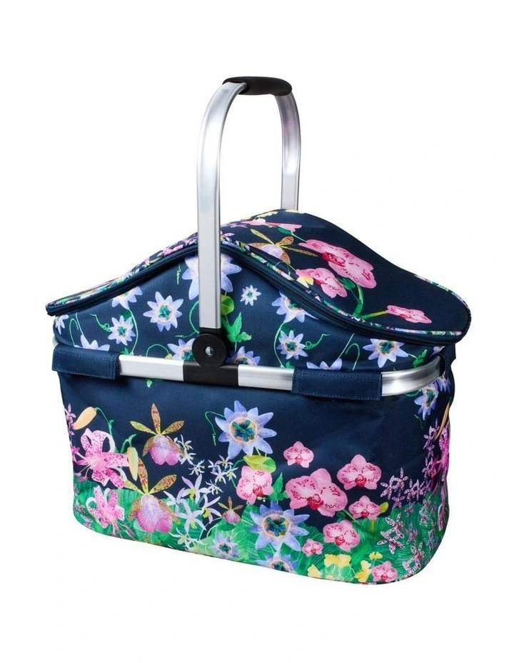 Tropical Twilight Insulated Picnic Carry Basket 40L image 1