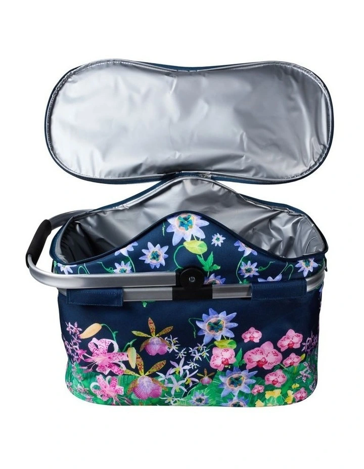 Tropical Twilight Insulated Picnic Carry Basket 40L image 2