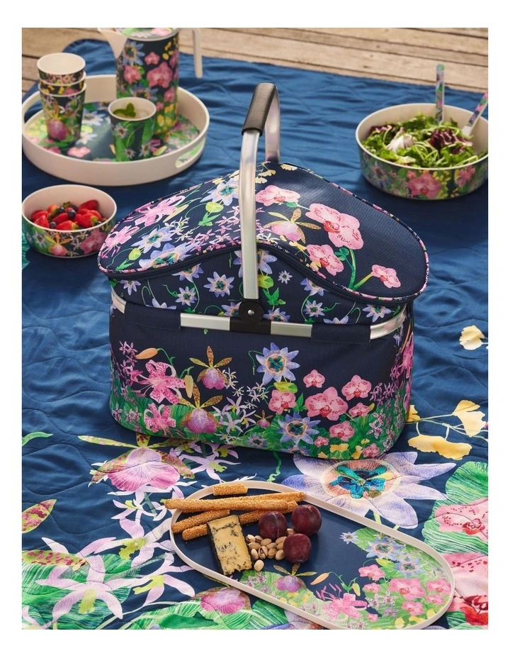 Tropical Twilight Insulated Picnic Carry Basket 40L image 5