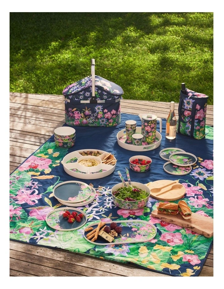 Tropical Twilight Insulated Picnic Carry Basket 40L image 6