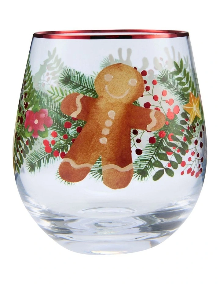 Tis The Season Stemless Glass Set of 2 in Multi image 4