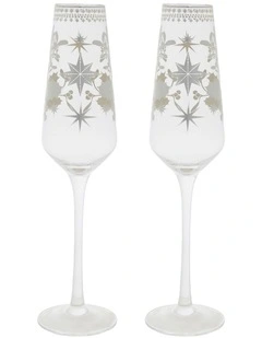 Prosecco Glass 240ml Set of 2 in Silver