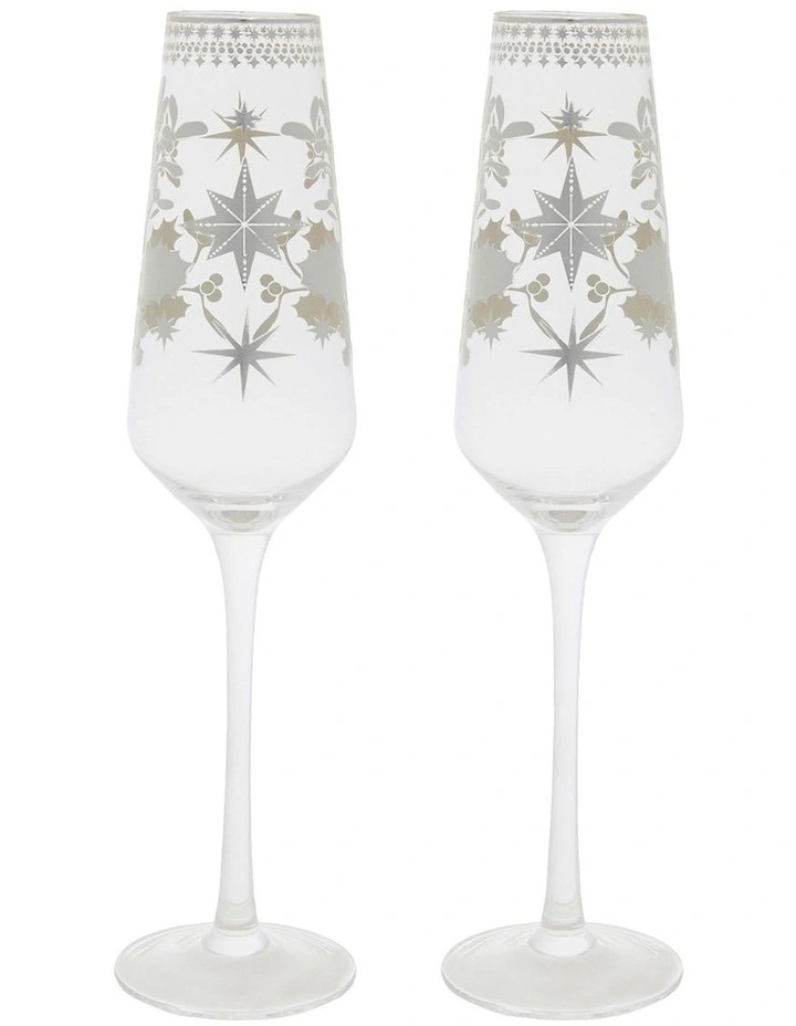 Prosecco Glass 240ml Set of 2 in Silver image 1