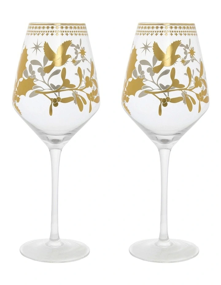 Wine Glass 500ml Set of 2 in Gold image 1