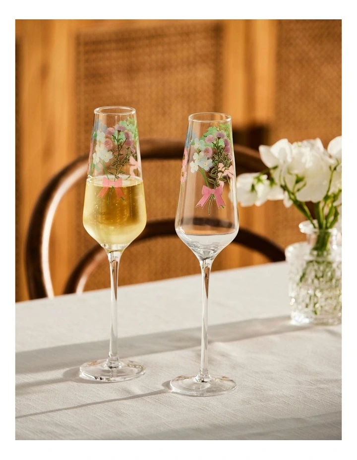 Cherish Prosecco Glass 220ml Set of 2 in Multi image 5