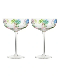 Cherish Coupe Glass 300ml Set of 2 in Multi