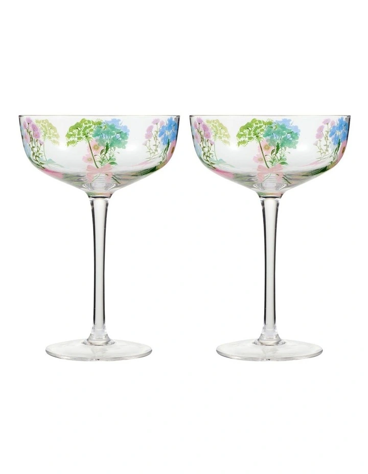 Cherish Coupe Glass 300ml Set of 2 in Multi image 1