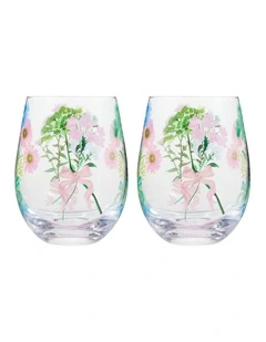 Cherish Stemless Glass 550ml Set of 2 in Multi