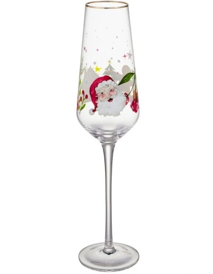 Fa la la Champagne Flute Glass 240ML Set of 2 Gift Boxed image 2