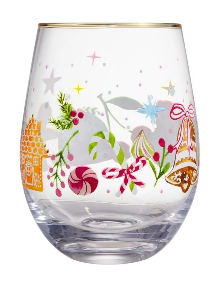 Fa la la Stemless Wine Glass 550ML Set of 2 Gift Boxed image 4
