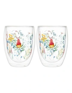 Blend Honey Wattle Double Wall Mug 350ML Set of 2 Gift Boxed