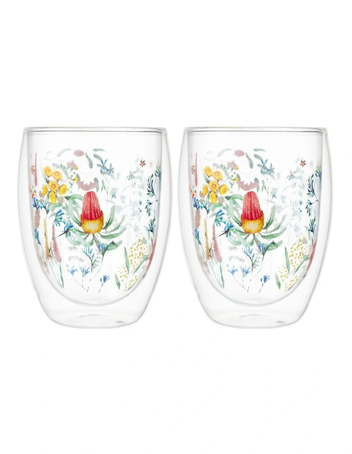 Blend Honey Wattle Double Wall Mug 350ML Set of 2 Gift Boxed image 1