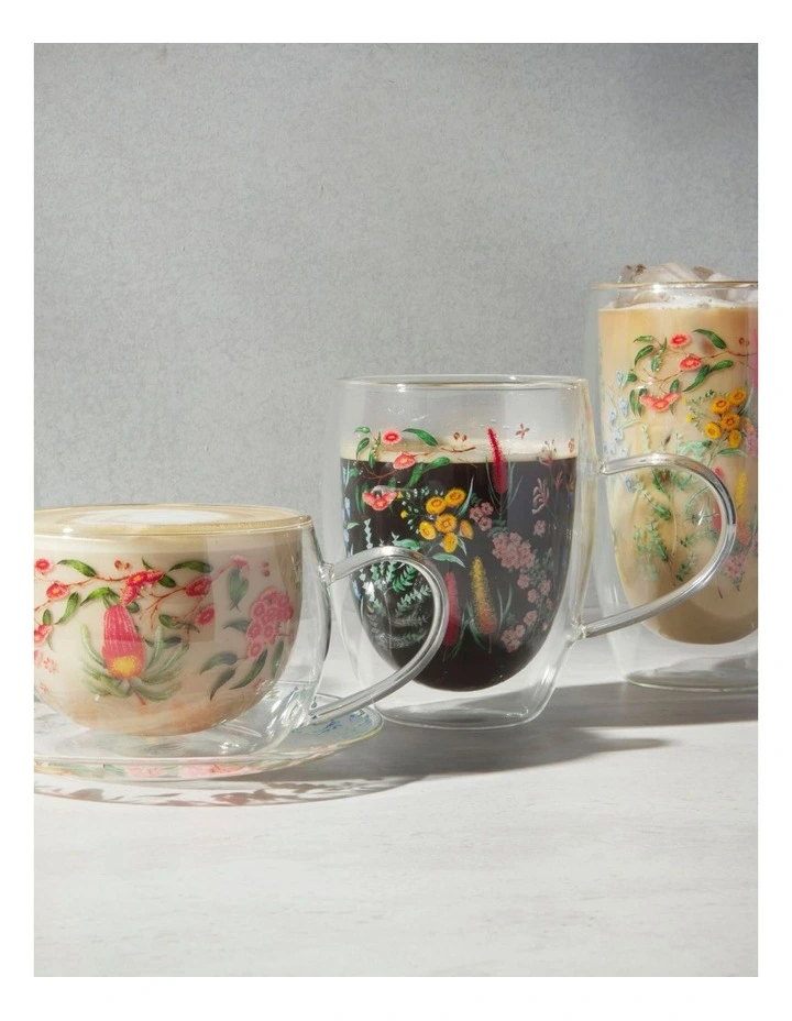 Blend Honey Wattle Double Wall Mug 350ML Set of 2 Gift Boxed image 4