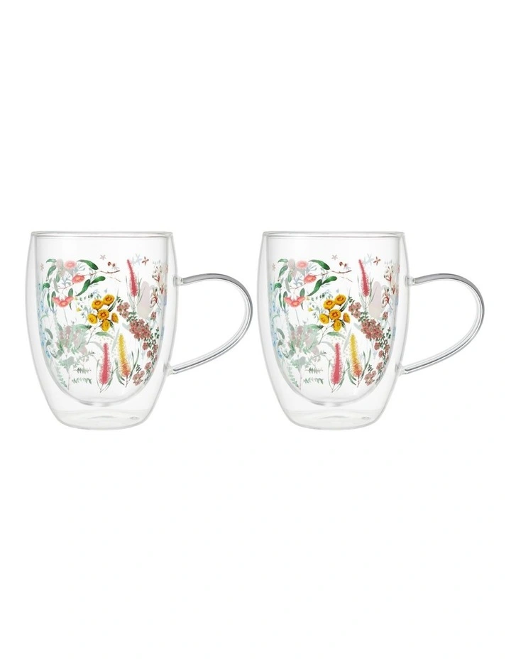 Blend Honey Wattle Double Wall Cup 350ML Set of 2 Gift Boxed image 1