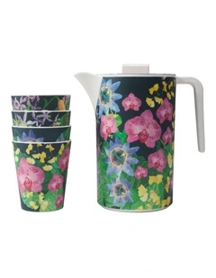 Tropical Twilight Melamine Jug And Tumbler Set of 5 Gift Boxed