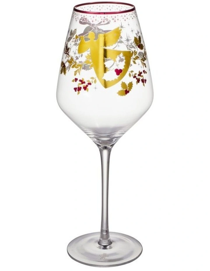 White Christmas 2026 Wine Glass 500ML Set of 2 Gold Gift Boxed image 2