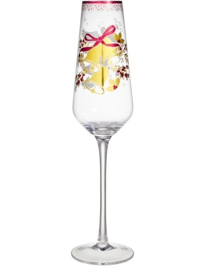 White Christmas 2026 Champagne Flute 240ML Set of 2 Gold Gift Boxed image 5