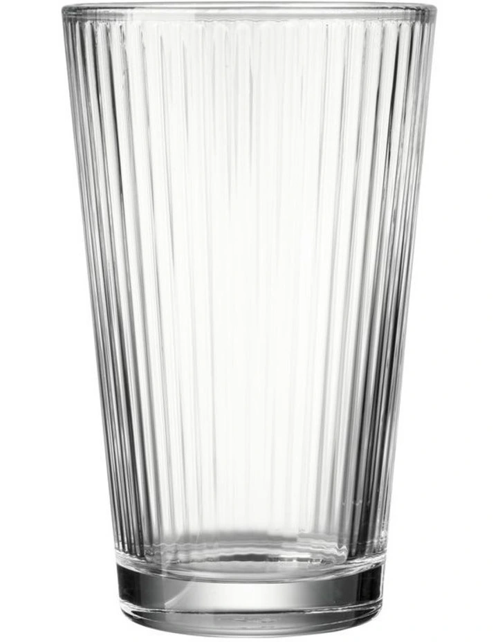Maxwell & Wiliams Deco Rib Highball Glass 400ML Set of 6 Gift Boxed image 3
