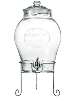 Olde English Beverage Drink Dispenser With Stand 11L Gift Boxed in Silver
