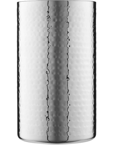 Cocktail & Co Lexington Hammered Wine Cooler Gift Boxed in Silver