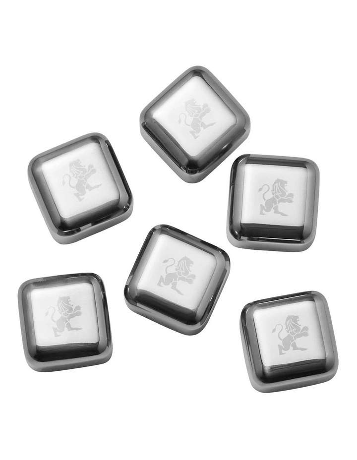 Cocktail & Co Reusable Ice Cubes Set of 6 Gift Boxed in Stainless Steel image 2