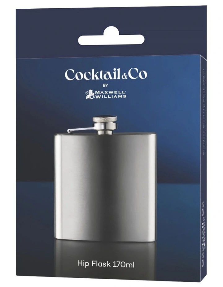 Cocktail & Co Hip Flask 170ml Stainless Steel Gift Boxed image 3