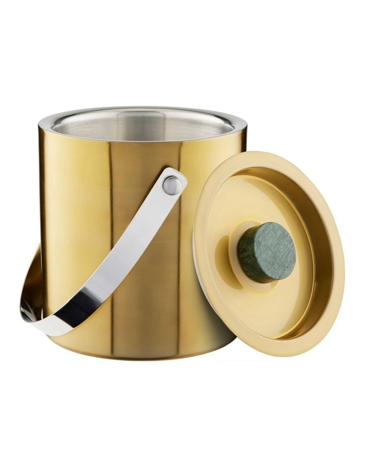 Cocktail & Co Capitol Ice Bucket 1.5L in Gold/Green Marble image 2