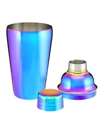 Cocktail & Co Prism Cocktail Shaker 4 Piece Set Gift Boxed in Rainbow