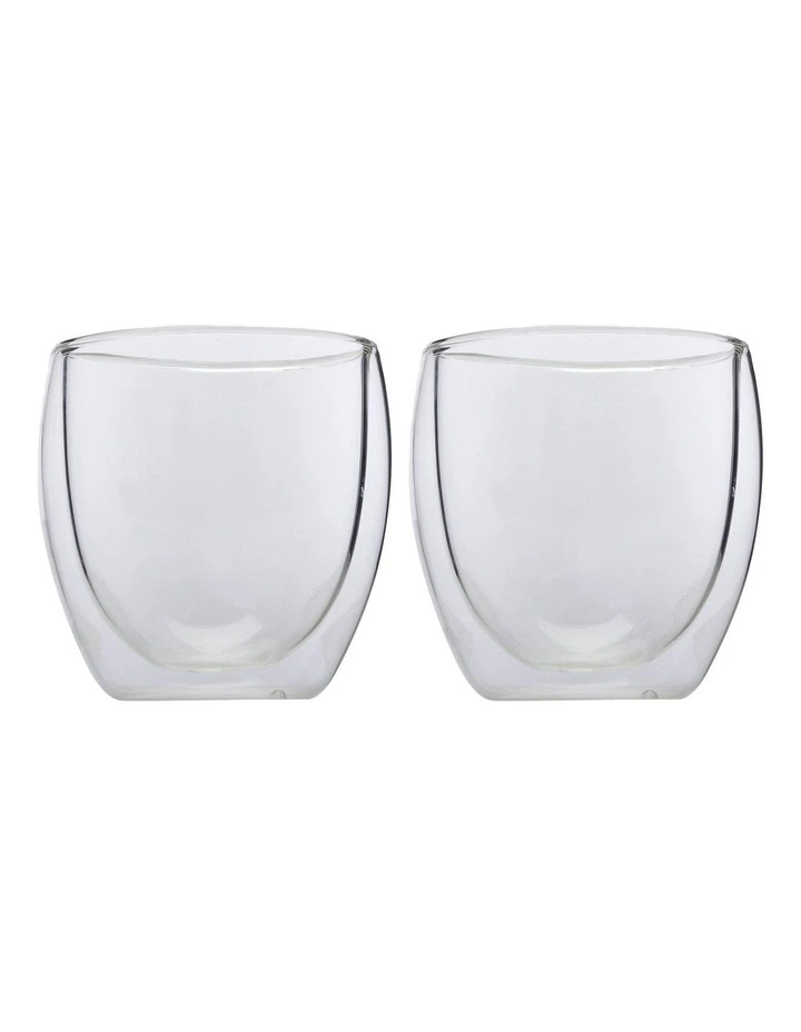 Blend Double Wall Cup 250ml Set of 2 in Clear image 1